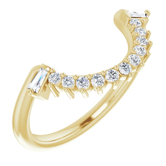 14K Yellow 1/5 CTW Natural Diamond Matching Band