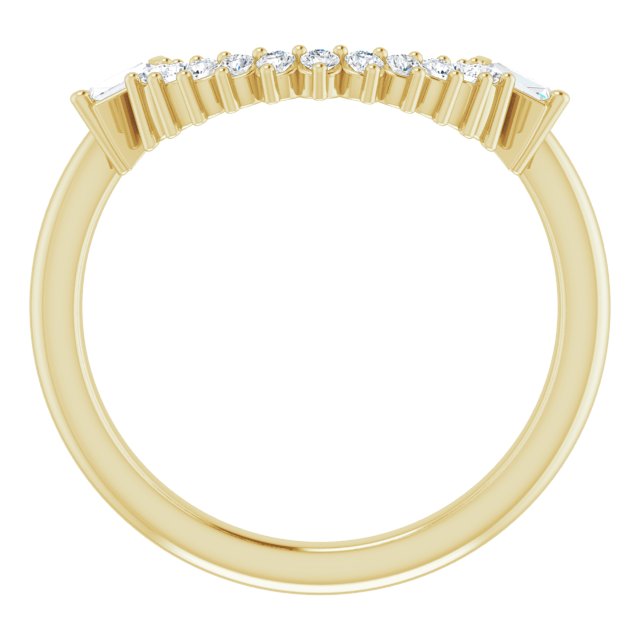14K Yellow 1/5 CTW Natural Diamond Matching Band