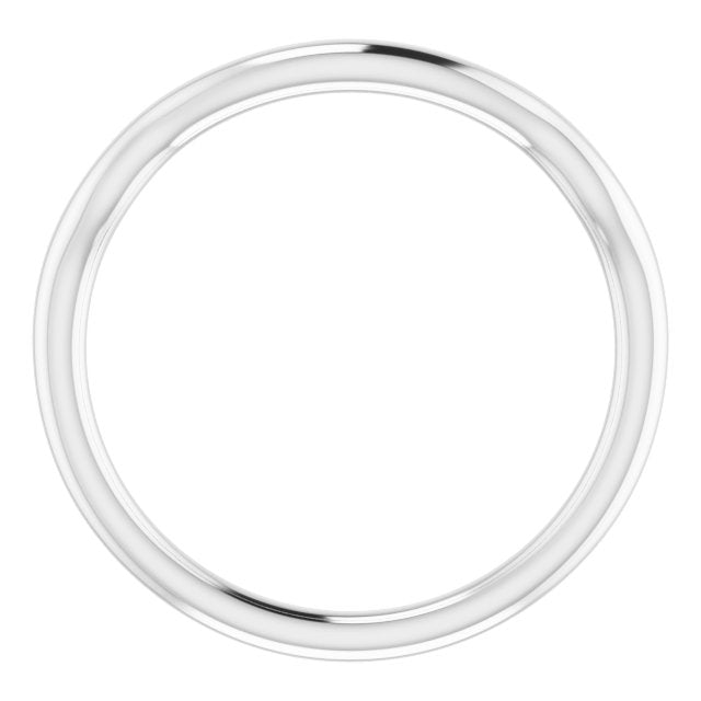 14k White Band For 6 Mm Round Ring