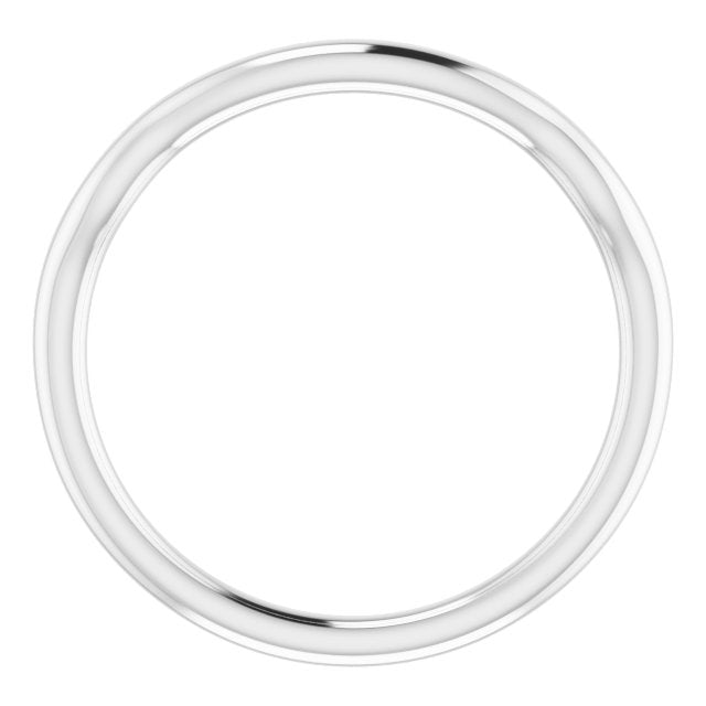 14k White Band For 5.5 Mm Round Ring