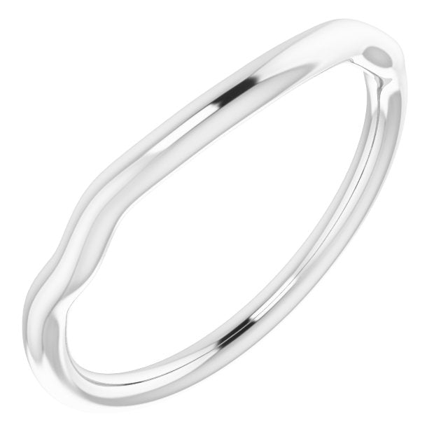 14k White Band For 5.5 Mm Round Ring