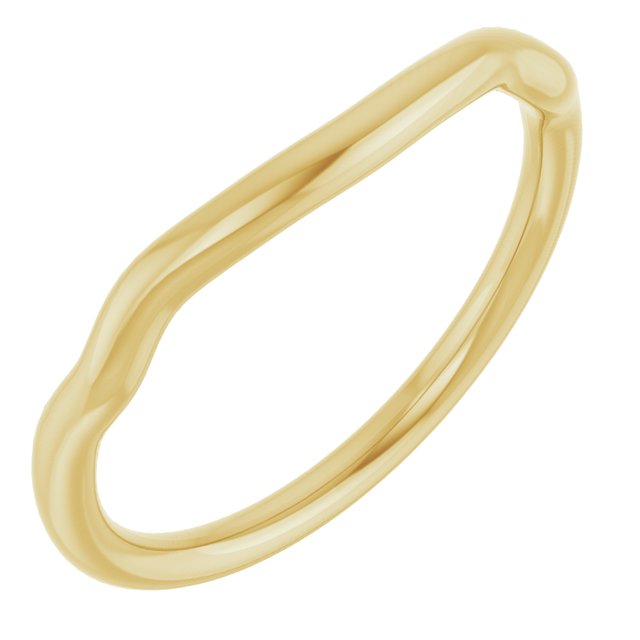 14k Yellow Band For 8 Mm Round Ring