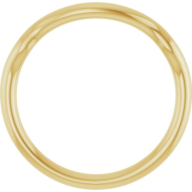 14k Yellow Band For 8 Mm Round Ring