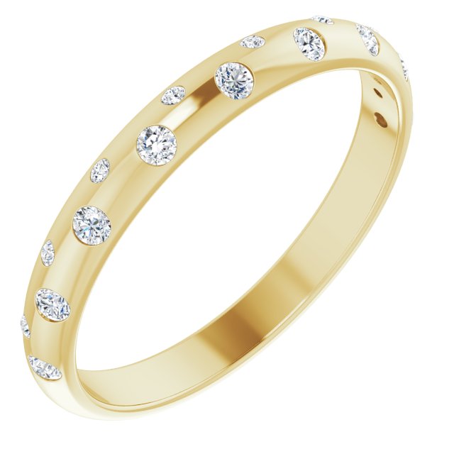 14k Yellow 1/6 Ctw Natural Diamond Anniversary Band
