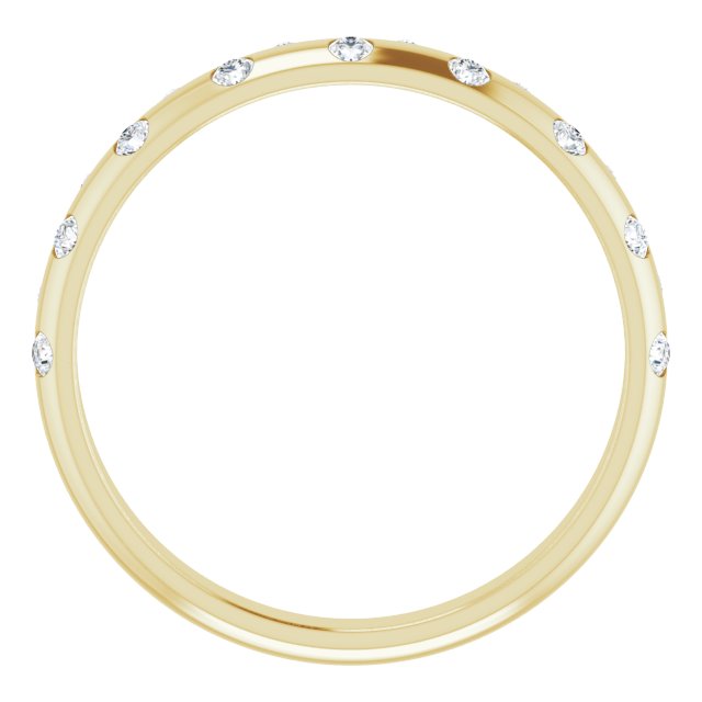 14k Yellow 1/6 Ctw Natural Diamond Anniversary Band