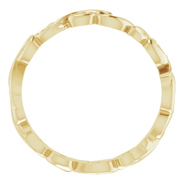 14k Yellow 3 Mm Sculptural Band Size 6.5