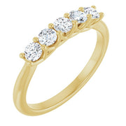 14K Yellow 1/2 CTW Natural Diamond Anniversary Band
