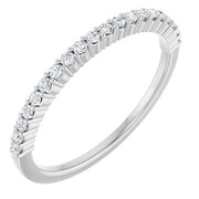 14k White 1/6 Ctw Natural Diamond Anniversary Band