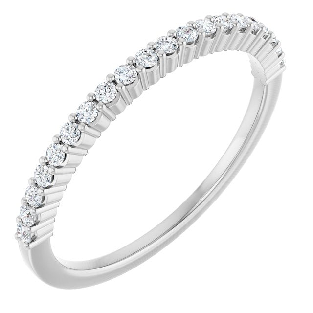 14k White 1/6 Ctw Natural Diamond Anniversary Band