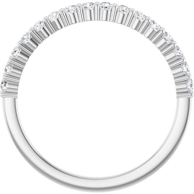 14k White 1/4 Ctw Lab-grown Diamond Anniversary Band