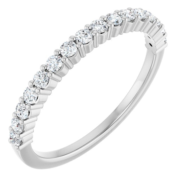 14k White 1/4 Ctw Lab-grown Diamond Anniversary Band