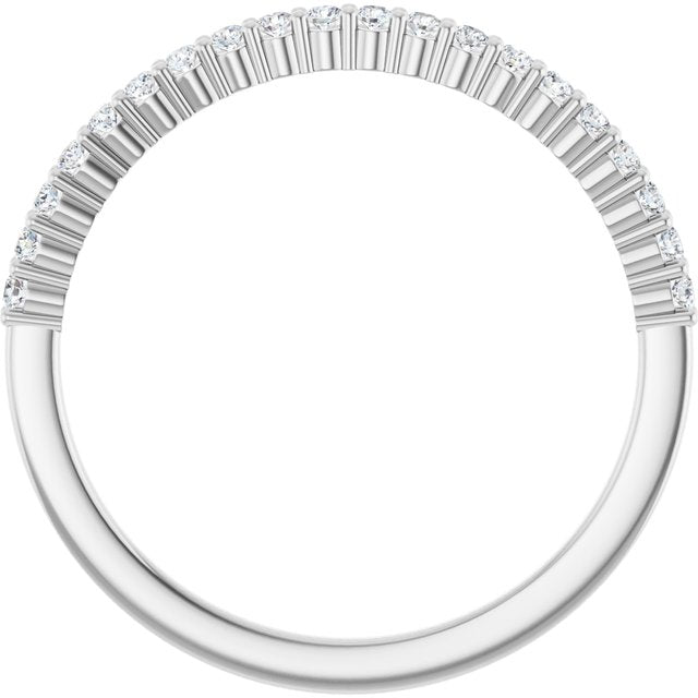 14k White 1/6 Ctw Natural Diamond Anniversary Band