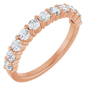 14k Rose 1/2 Ctw Natural Diamond Anniversary Band