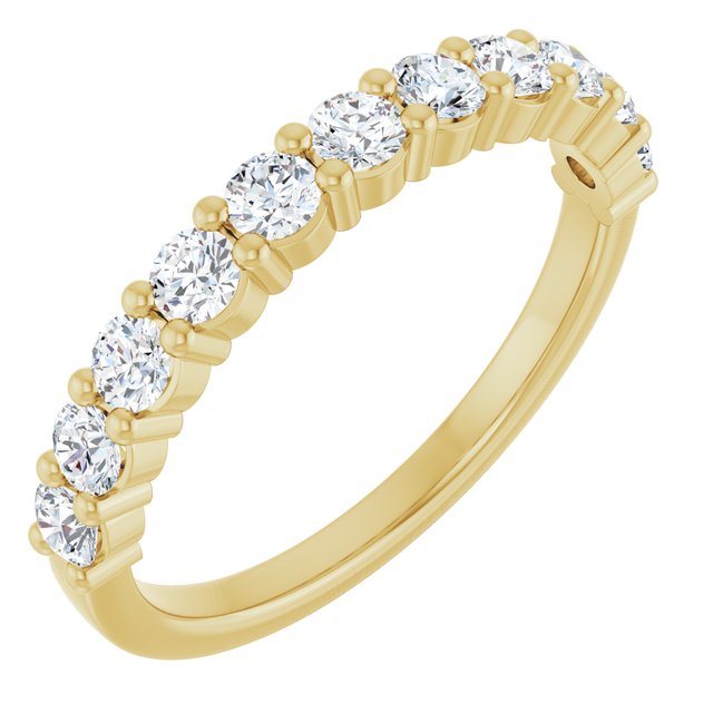 14k Yellow 1/2 Ctw Lab-grown Diamond Anniversary Band