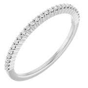14k White 1/8 Ctw Natural Diamond Anniversary Band