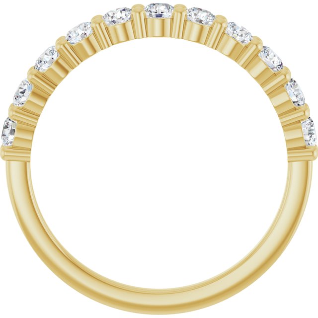 14k Yellow 1/2 Ctw Lab-grown Diamond Anniversary Band
