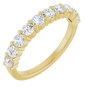 14k Yellow 3/4 Ctw Natural Diamond Anniversary Band