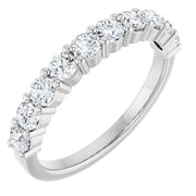 14k White 3/4 Ctw Lab-grown Diamond Anniversary Band