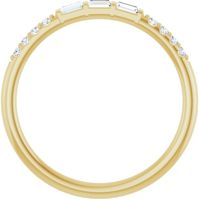 14k Yellow 1/6 Ctw Natural Diamond Anniversary Band