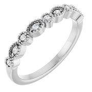 14k White .08 Ctw Natural Diamond Matching Band