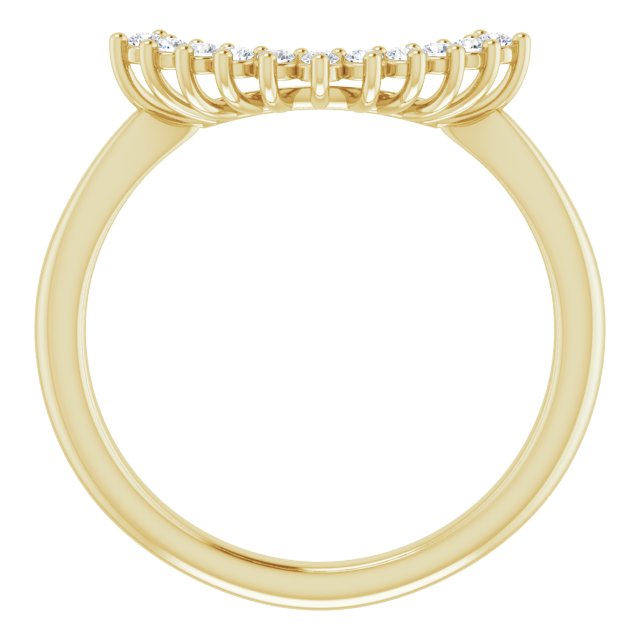 14K Yellow 1/6 CTW Diamond Matching Band for Round Ring