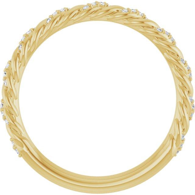 14k Yellow 1/10 Ctw Natural Diamond Band