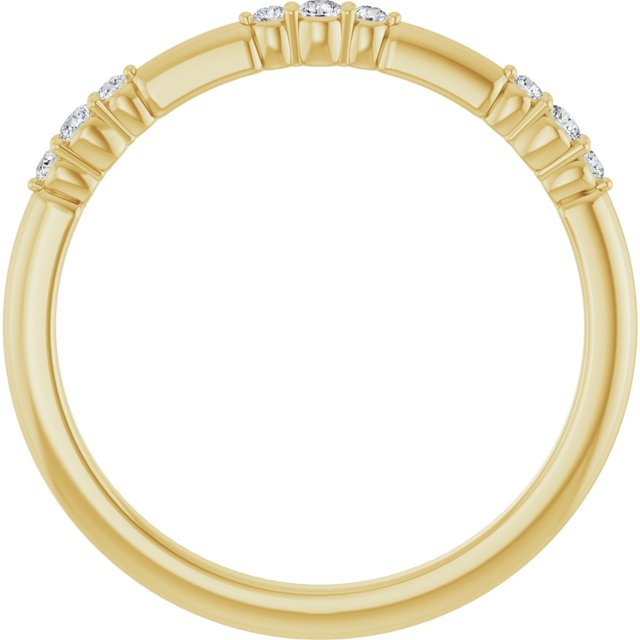14K Yellow 1/8 CTW Lab-Grown Diamond Stackable Ring