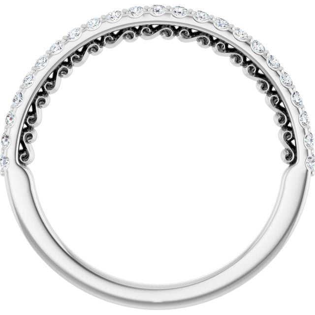 14k White 1/5 Ctw Natural Diamond Anniversary Band