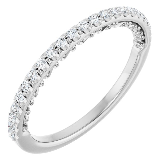 14k White 1/5 Ctw Natural Diamond Anniversary Band