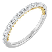 14k White/yellow 1/5 Ctw Natural Diamond Anniversary Band