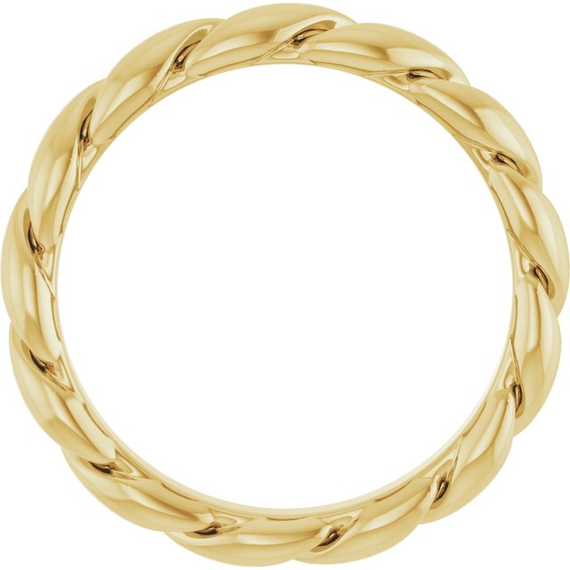 14K Yellow 2.8 mm Twisted Band Size 4.5