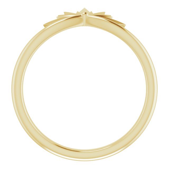 14K Yellow Star Ring
