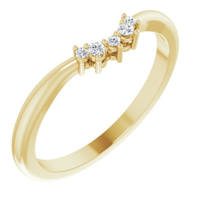 14K Yellow .05 CTW Natural Diamond Matching Band