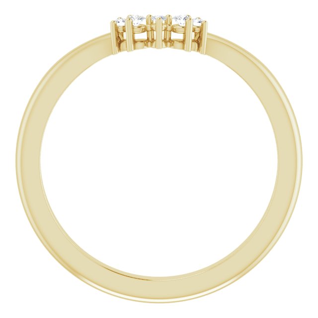 14K Yellow .05 CTW Natural Diamond Matching Band