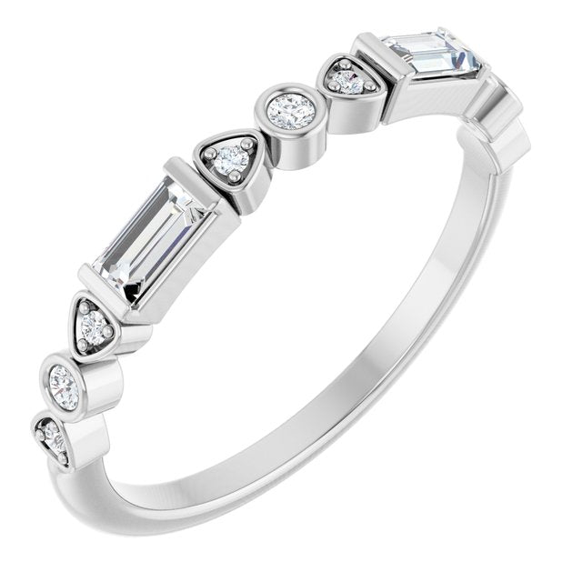 14K White 1/4 CTW Natural Diamond Anniversary Band