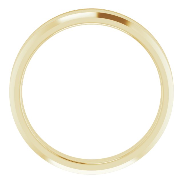 14k Yellow 4 Mm Beveled-edge Band Size 9.5