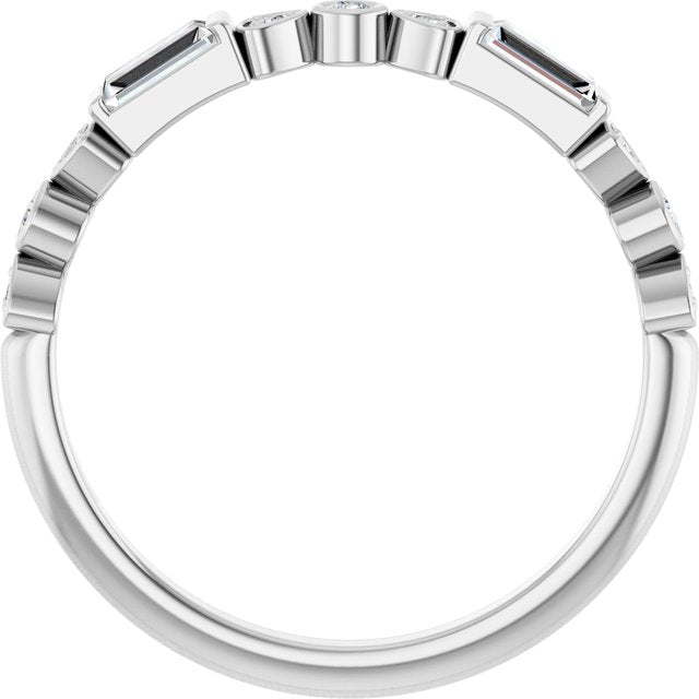 14K White 1/4 CTW Natural Diamond Anniversary Band