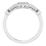 14K White .08 CTW Diamond Matching Band