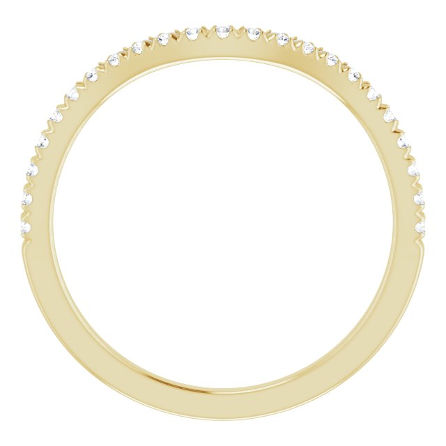 14k Yellow 1/5 Ctw Diamond French-set Matching Band