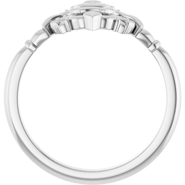 14K White Vintage-Inspired Ring