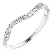 14k White 1/5 Ctw Diamond French-set Matching Band
