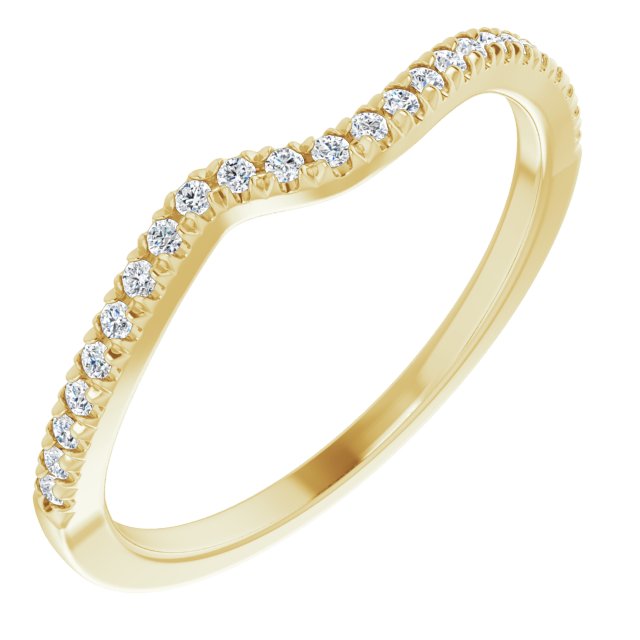 14k Yellow 1/10 Ctw Natural Diamond French-set Band