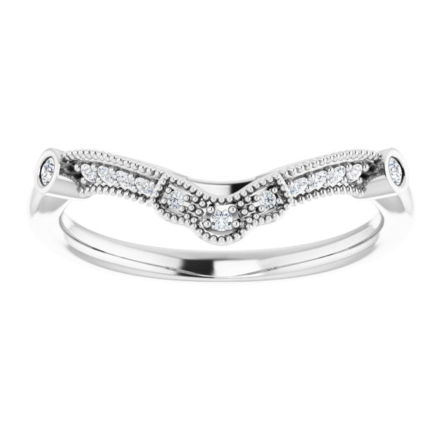 14K White .08 CTW Diamond Matching Band