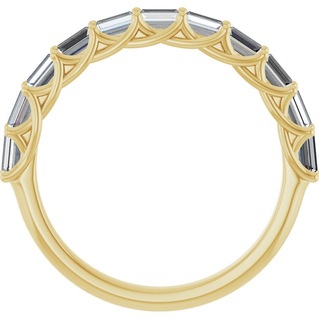 14k Yellow 3/4 Ctw Natural Diamond Anniversary Band