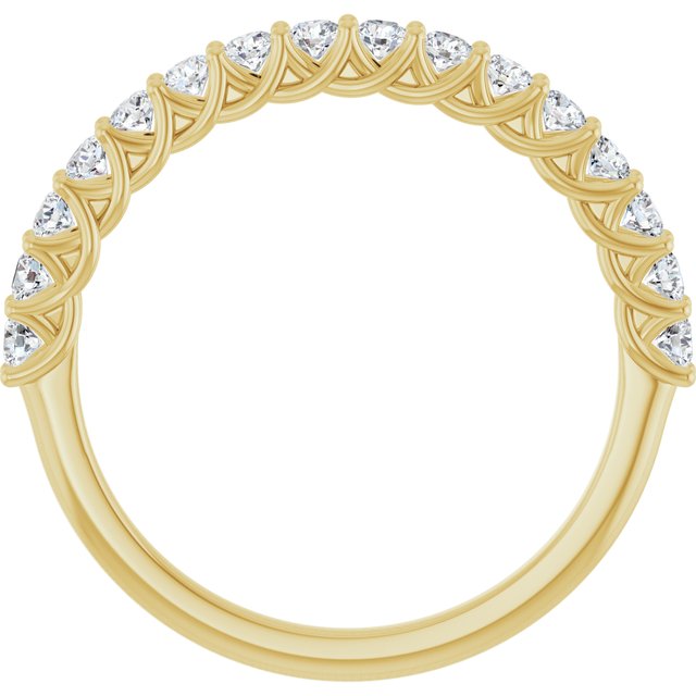 14k Yellow 7/8 Ctw Natural Diamond Anniversary  Band