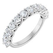 14K White 1 1/8 CTW Natural Diamond Anniversary Band