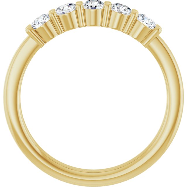 14K Yellow 1/2 CTW Lab-Grown Diamond Anniversary Band