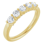 14k Yellow 5/8 Ctw Lab-grown Diamond Anniversary Band