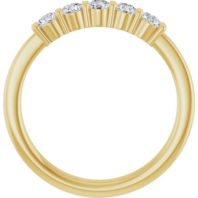 14k Yellow 1/3 Ctw Lab-grown Diamond  Anniversary Band