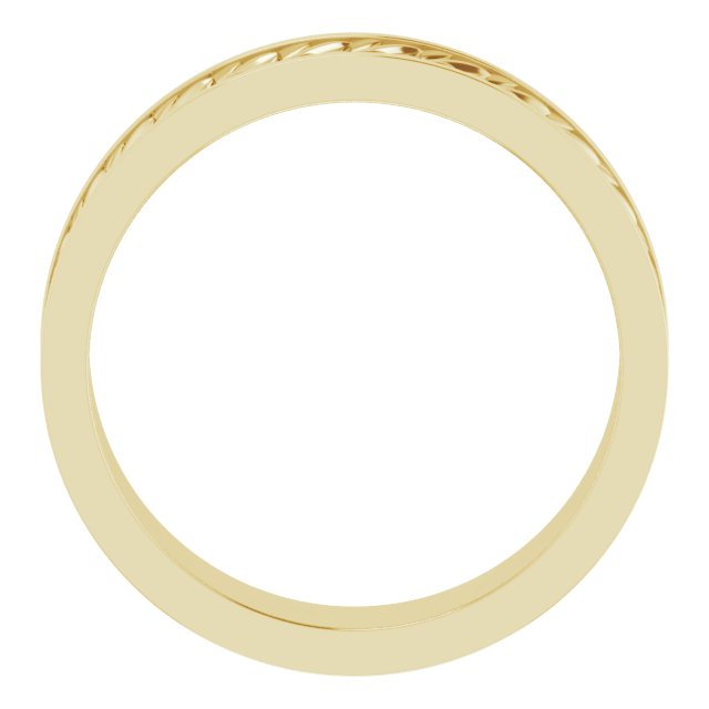 14K Yellow 6 mm Scale Patterned Band Size 9
